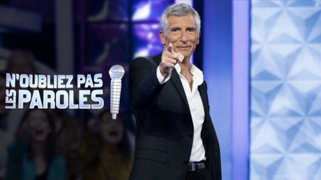 “Nagui sur le plateau de N’oubliez pas les paroles – émission musicale France 2”